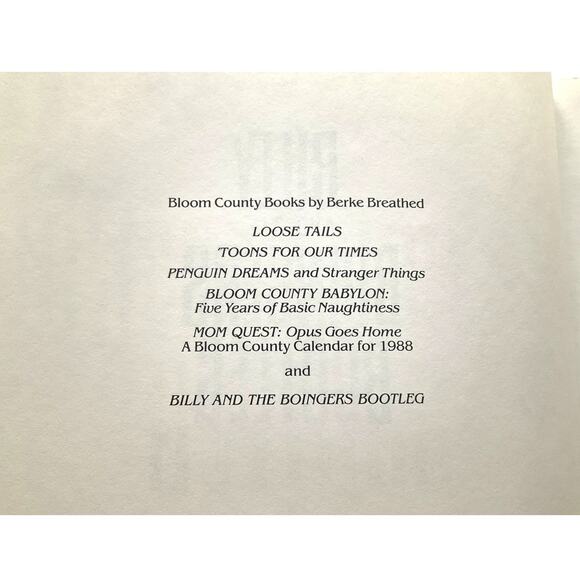 Billy &The Boingers Bootleg Bloom County Book Berke Breathed - Picture 3 of 5